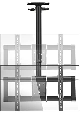 Soporte universal de TV para televisores de 50 y 65 pulgadas con ruedas y soportes de TV de ajuste de altura para colocar en el suelo o la mesa