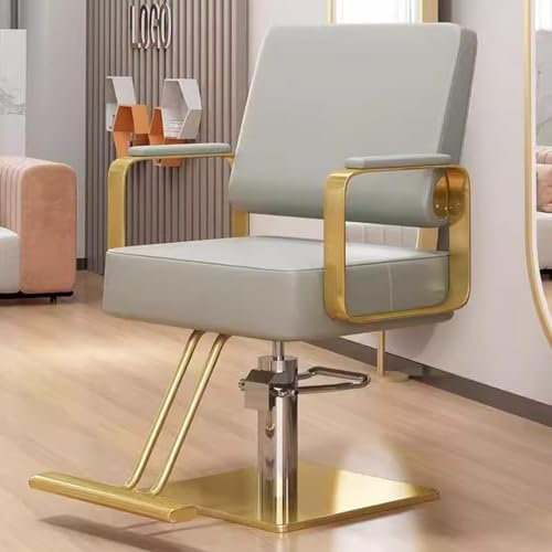 360° drehbarer hydraulischer Friseurstuhl mit robuster Pumpe, 150 kg Maximalbelastung, stabile quadratische Basis, für Haarstylisten, Friseure, Beauty-Tattoos