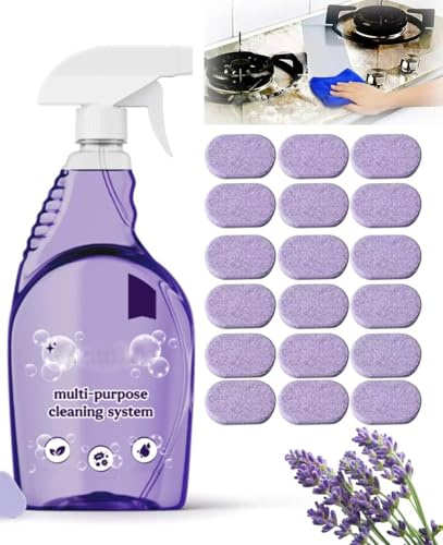 Nuroclean Spray, tablettes de dégraissage, spray nettoyant multi-usages, tablettes de nettoyage concentrées, nettoyant pour évier en acier inoxydable, ménage, cuisine, salle de bain, spray de dégraiss