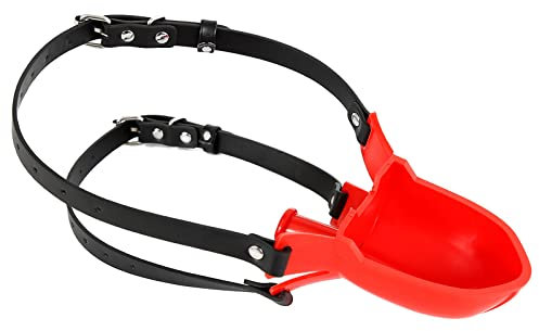 HCUDFN Bouchon buccal, bâillon, urinoir, entonnoir à pisse, bâillon à boule, sexe oral, SM, bondage, harnais réglable, ensemble for femmes, hommes et couples(Schwarz)