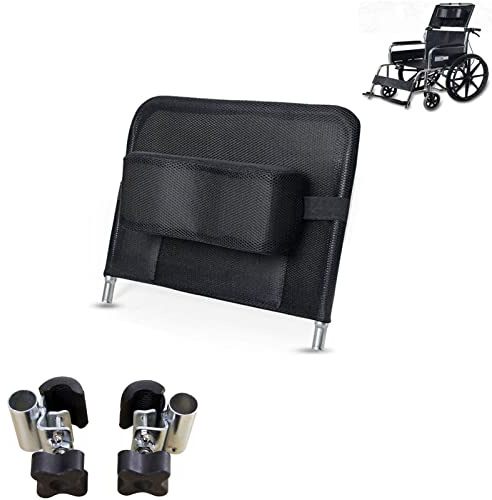 Reposacabezas ajustable para silla de ruedas, soporte ergonómico para el cuello con acolchado extraíble para asientos de 16 a 20 pulgadas, malla transpirable y marco de aluminio, desmontable para