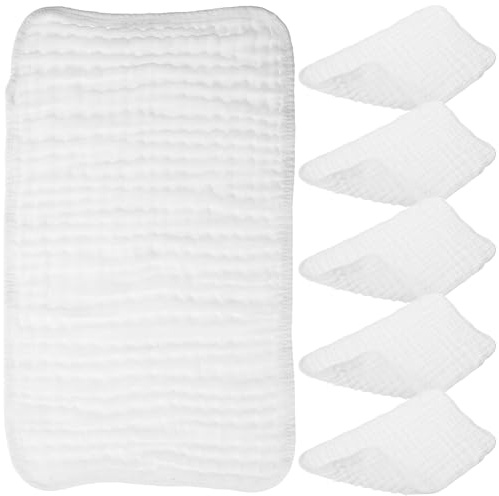 LIOOBO 6 Piezas Toallas de Baño para Bebés de Algodón de Paños de Muselina y Absorbentes para Recién Nacidos y Eructos Versátiles y Cómodos para Cuidado Infantil