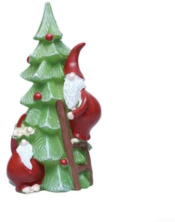 Decoración de resina de Papá Noel para árbol de Navidad, figura trepadora, exhibición navideña (verde)