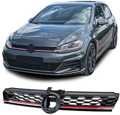 Kühlergrill Frontgrill Schwarz Glanz passt für VW Golf 7 GTI Facelift 2017-2020