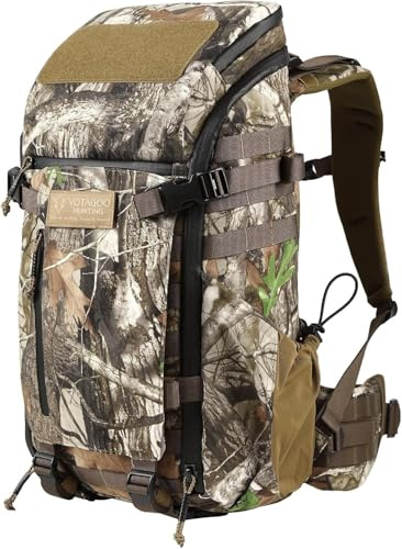 VOTAGOO 30L Jagdrucksack mit MOLLE-System & Trinksystem-kompatibel - Verstellbarer Aluminium-Frame für die Jagd (G2)