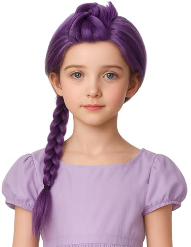 NHPY Peluca trenzada morada, peluca rumi kpop, pelucas para disfraces de anime para niños, mujeres y hombres, Halloween, accesorios de cosplay