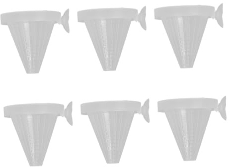 Abaodam 20pièces Distributeur pour Aquarium Cône pour Vase Nourrisseur avec Ventouse pour Poissons Distributeur Couleur Aléatoire