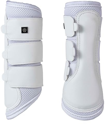 Imperial Riding IRH Cloud Dancer Gamaschen, atmungsaktiv & leicht, feuchtigkeitsregulierend, stoßabsorbierend, Polyurethan, Mesh & Neopren, optimaler Beinschutz für Training & Alltag, Weiß, Pony