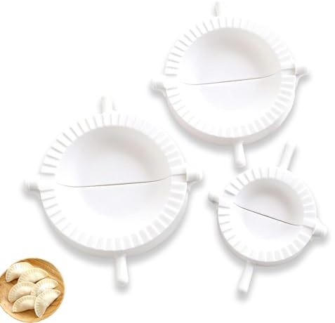 Dumpling Maker Press Set, Dumpling Mould & Ravioli Maker Tool | 3 Piece pastry press tool for homemade dumplings, gyoza, stuffed pasta, empanadas and easy family cooking