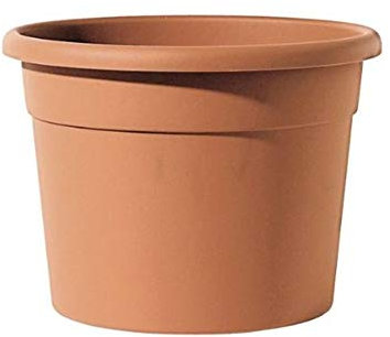 Telcom ICIL 45 Cilindro Diana Vaso cilindrico di plastica per Piante, Ø 45 cm, Altezza 34 cm, Colore: Terracotta