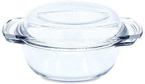 CACEROLA REDONDA CRISTAL+TAPA HORNO/MICR.1,0 L