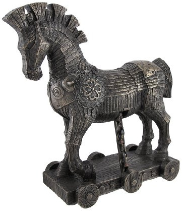 Veronese Design 10 3/8 Inch Greek Trojan Horse Home Decor Statue Cold Cast Resin Bronze Finish