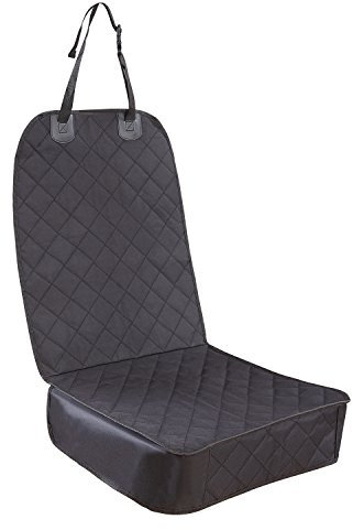 Tech Traders Front Seat Cover with Nonslip Rubber Backing, Adjustable Pet Dog Car Seat with Anchor. for All type of vehicles Cars, Trucks & SUVs