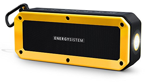 Energy Sistem Outdoor Box Bike (Bluetooth, Freisprechfunktion, 10 W, MicroSD, FM Radio, Audio-In, spritzwassergeschützt und schlagfest, Taschenlampe, Zubehör)- Gelb
