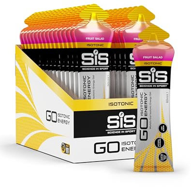 Science in Sport GO Isotonic Energy Gels - Fast-Acting Isotonic Carbohydrate Gel, 22g Energy per Sachet - No Need for Water - On-the-Go Fuel - Fruit Salad, 30-Pack