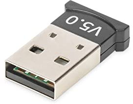 DIGITUS Bluetooth 5.0 USB-Adapter - Für PC & Laptop - Über 3 Verbindungen gleichzeitig - Bluetooth Low Energy (BLE) - Reichweite bis 20 m - Abwärtskompatibel - Plug & Play - Schwarz