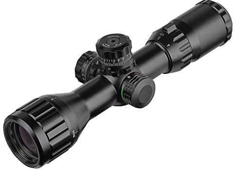 Lunette de visée SPINA OPTICS 3-9X32, AO, RGB Mil-Dot, Anneaux QD, Noir (Lunette)