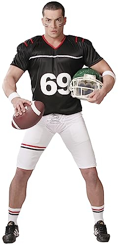 FIESTAS GUIRCA Quarterback Karneval Kostüm Herren – American Football Uniform – Rugby Herren Kostüm Karneval Fasching Größe S 46-48