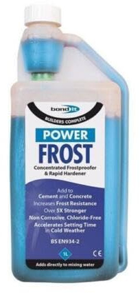 Bond It 1 Litre Frost Proofer & Hardener Concentrate Power Frost Cement Blue 1L Concentrated Frostproofer And Hardener