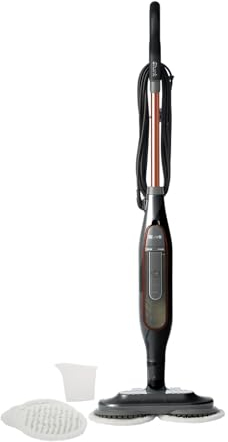 Shark Steam Mop, Automatic Steam and Scrub Steam Mop with 2 Rotating Power Pads, 2 Steam Settings, 6 Cleaning Pads, For Use on All Sealed Hard Floors, 8m Cord, Amazon Exclusive, Paprika S6002UKSB
