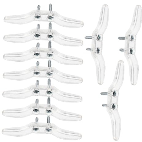 Zerodeko 10pezzi Tenditori Cordini Trasparenti Antistrappo Per Corde Tende e Tapparelle Resistenti e Sicuri Per Finestre e Uffici