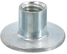 QUARKZMAN M5 T-Nüsse, 24 Stück Kohlenstoffstahl T-Nut Runde Basis Schweißmuttern 8mm Höhe Durchgangsloch Flansch Einsetzmuttern mit weiblichem Gewindeplatte