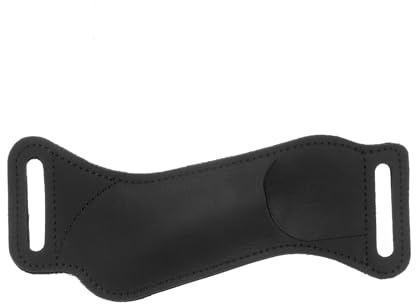 QUARKZMAN Leder Messerscheide für Gürtel 6,7 x 2,5 Natürliche Leder Gürtelschlaufe Horizontale Tragetasche für Klappmesser für Outdoor Klettern Camping Radfahren und Wandern, Schwarz