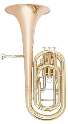 Odyssey OBH1000 Debüt 'Bb' Baritonhorn Outfit mit Deluxe-Koffer & Zubehör-Kit – Professionelles Instrument mit Premium-Edelstahl-Kolben – ideal für Anfänger und Profis