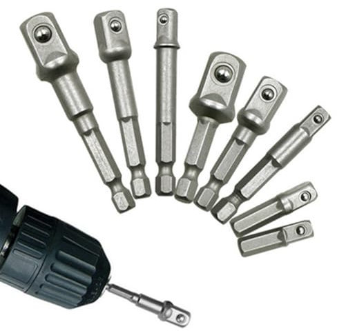 Aiweijia Impact Grade Socket Adapter Extension Set,8PCS Impact Driver Power Bit Set,1/4, 3/8, and 1/2 Drive for Drill and Cordless Screwdriver
