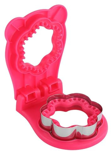 QinhBting Sandwich Cutter, Flower Shaped, Red
