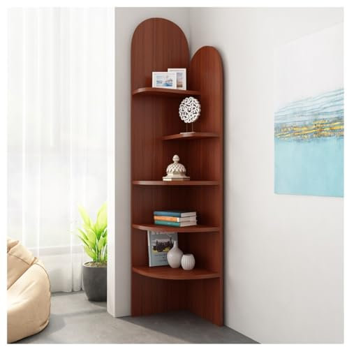 MDWZH Corner Bookcase Corner Shelf 5-Tier Corner Shelf Thickened Board Corner Bookcase Corner Bookshelf Corner Display Rack For Home Office Corner Shelves(B)