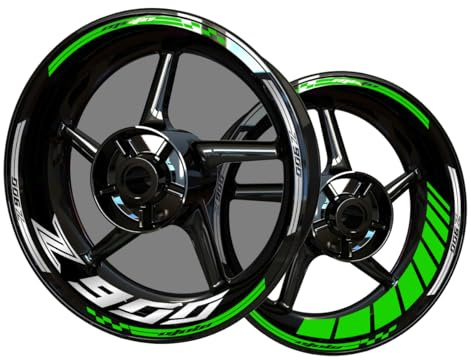 Reflectantes pegatinas de vinilo para borde de llantas de motocicleta, pegatinas Kit para Kawa&saki Z900, bandas de llanta de motocicleta completa para 2 ruedas llantas de 17 pulgadas (azul