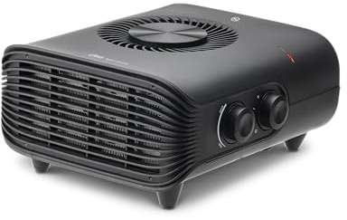 Ufesa Alpha Ceramic Calefactor Plano de 2000W, 3 Niveles de Potencia Calor/Frío, Termostato Regulable, Protección de Sobrecalentamiento y Asa de Transporte