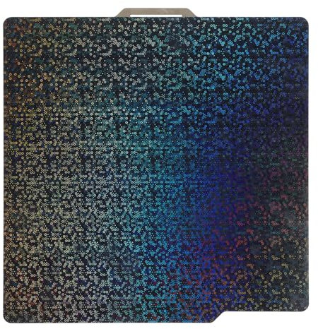 PEY, PEI-Bauplatte, 257 X 257 Mm Großes Doppelseitiges Druckbett mit Bunter Kreisstruktur, X1 X1E P1P P1S A1 3D-Drucker, Starke Kompatibilität, Hohe