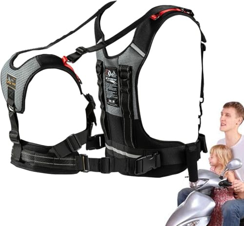 Cablatura Per Motociclette Per Bambini - Cintura Per Moto Per Bambini, Cablaggio Motociclistico Di Sicurezza Regolabile | Cintura Di Sicurezza Posteriore Motociclistica Traspirante, Cinturini Per La S