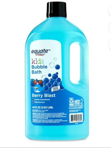 Equate Kids Bubble Bath, Berry Blast Scent, Gentle Formula, 64 Fl Oz