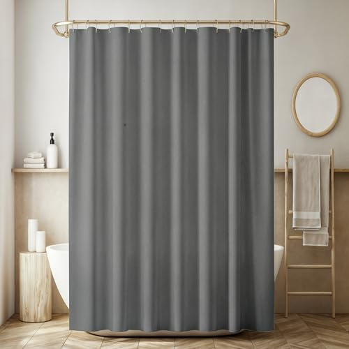 VIAN'S HOME - Tenda Doccia - Impermeabile e Antimuffa 180×200 cm con 12 Ganci Inclusi – Occhielli Metallici Premium, Lavabile e Resistente – Elegante Design per Doccia e Vasca (Grigio)