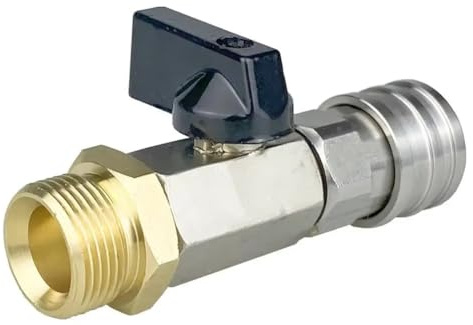 Koolenry Kit de Válvula de Bola para Lavadora de Alta Presión, Conector Rápido de 1/4 Pulgada y M22 de 14 mm para Interruptor de Encendido/Apagado de Manguera de Lavadora A Presión