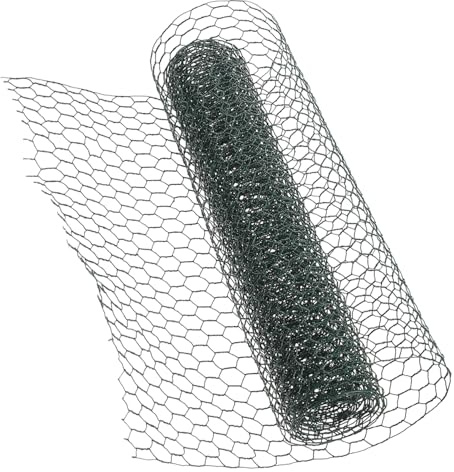 DOITOOL Grillage Vert Galvanisé Fil Métallique Hexagonal Filet Extensible pour Jardin et Élevage Volailles Résistant à Eau pour Projets Extérieurs