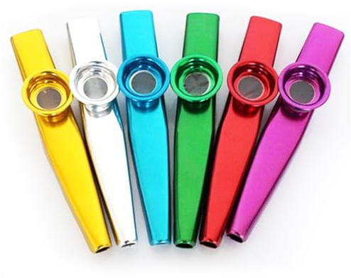 6 Pcs Multipack Kazoo Musical Instruments for Kids Adult, Aluminum Alloy Kazoo Sets Musical Instruments for Guitar, Violin, Piano Instrumental Accompaniment
