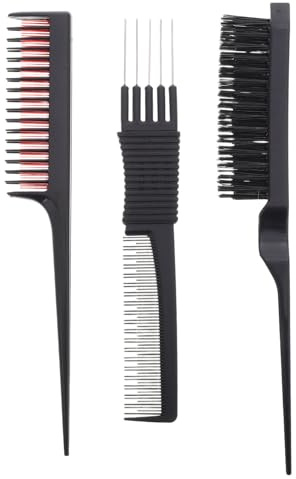 Amosfun Set di Pettini per Chioma in Plastica Abs 3 Pezzi per Uomo e Donna per Acconciature Ordinate e Protezione Contro Rotture Adatto per Uso Domestico e Feste