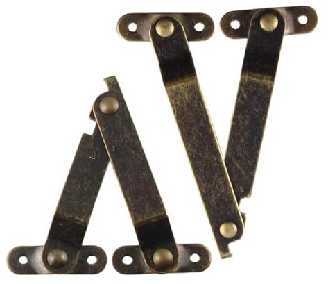Soft-Close-Deckelscharnier-Set, 6 Stück, verstellbar, strapazierfähig, Hebe-Hardware, Spielzeugkisten-Schrank-Mechanismus, leichtgängiges Öffnungs- und Schließsystem für Möbelaufbewahrung, Sicherheit
