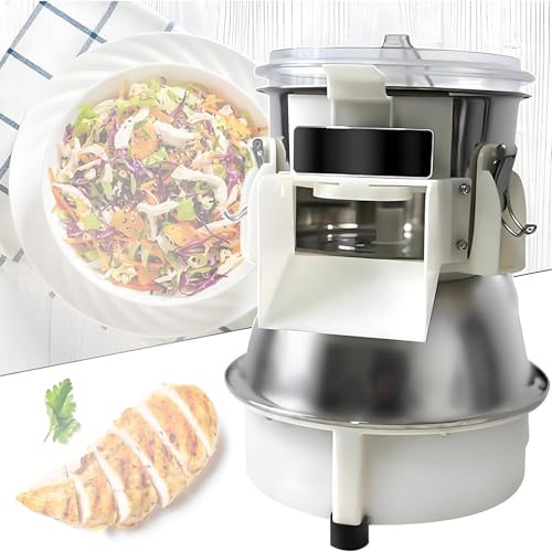 XueFulxion Affettatrice di Carne Commerciale,Macchina per la Stracciatura del Petto di Pollo Elettrica,Macchina Triturare Petto Pollo Cotto,Strumento Automatico Triturare Carne Cotta