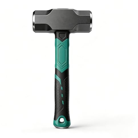 Lump Hammer - Steel Head Club Hammer with Fibreglass Non-Slip Handle for DIY, Camping & Bricklaying Projects (1 lb)
