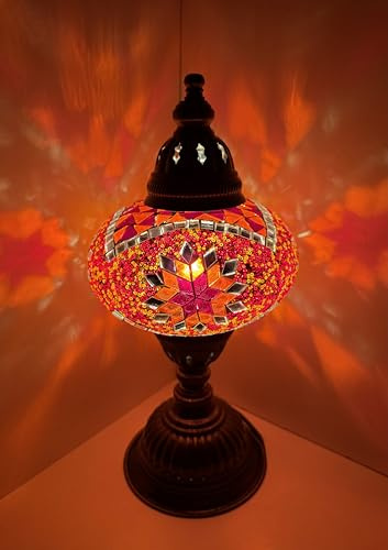 Samarkand - Lights Mosaiklampe Mosaik - Tischlampe L Stehlampe orientalische Mosaiklampen ORANGE