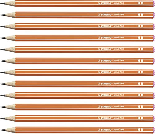 STABILO - Bleistift - pencil 160 in orange - 12er Pack - Härtegrad HB