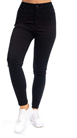 Womens Ex M&S Super Skinny Ankle Grazer Stretch Jeans (Black, 12)