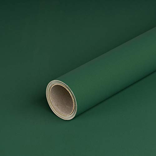 Geschenkpapier Dunkelgrün und Gold, Geburtstagspapier, Weihnachtspapier, 0,70 x 10 m