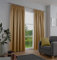 Fusion - Ochre Curtains W46 x L54 (117 x 137cm) - 100% Cotton - 2x Panels - Pencil Pleat Curtains in Ochre - Soundproof Curtains & Thermal Curtains for Bedroom - Yellow Pleated Curtains & Drapes