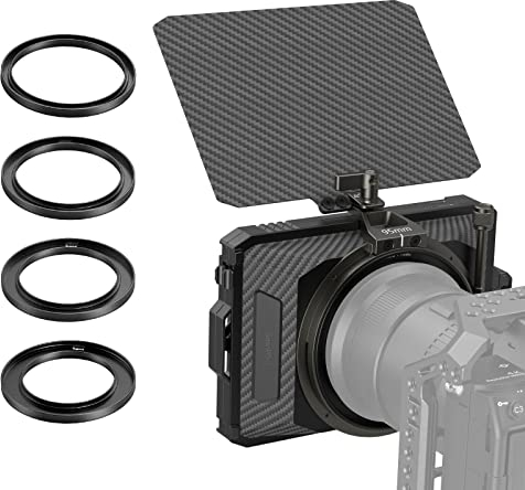 SMALLRIG Mini Matte Box Lite mit Top Flag für DSLRs und spiegellose Kameras, kompatibel mit 67mm/72mm/77mm/82mm/95mm Objektiven, kommt mit Filtereinsatz - 3575